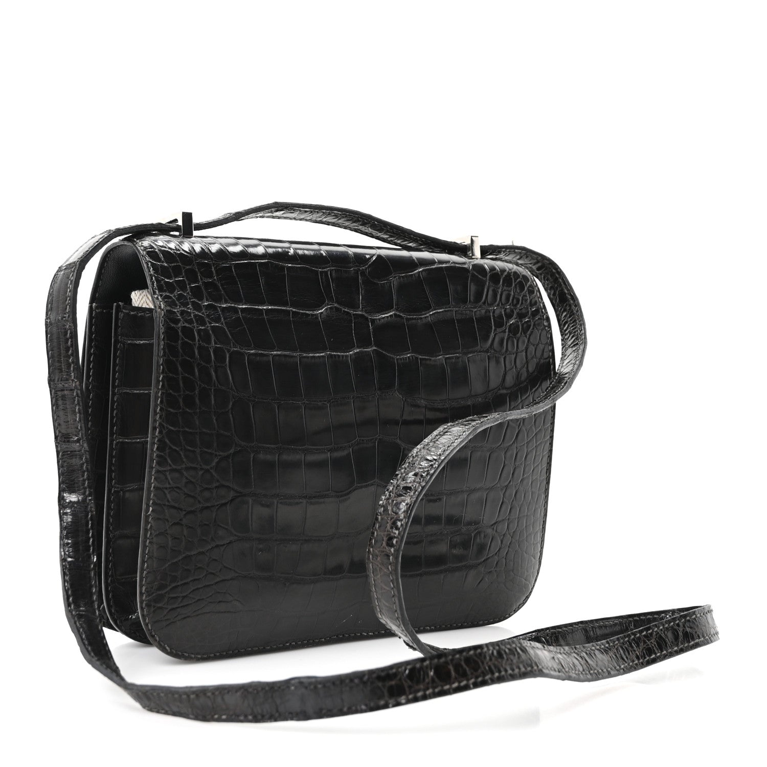 Hermes Shiny Alligator Constance 18 Black 3 of 9