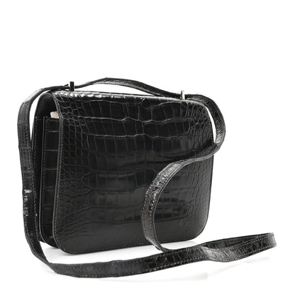 Hermes Shiny Alligator Constance 18 Black 3 of 9
