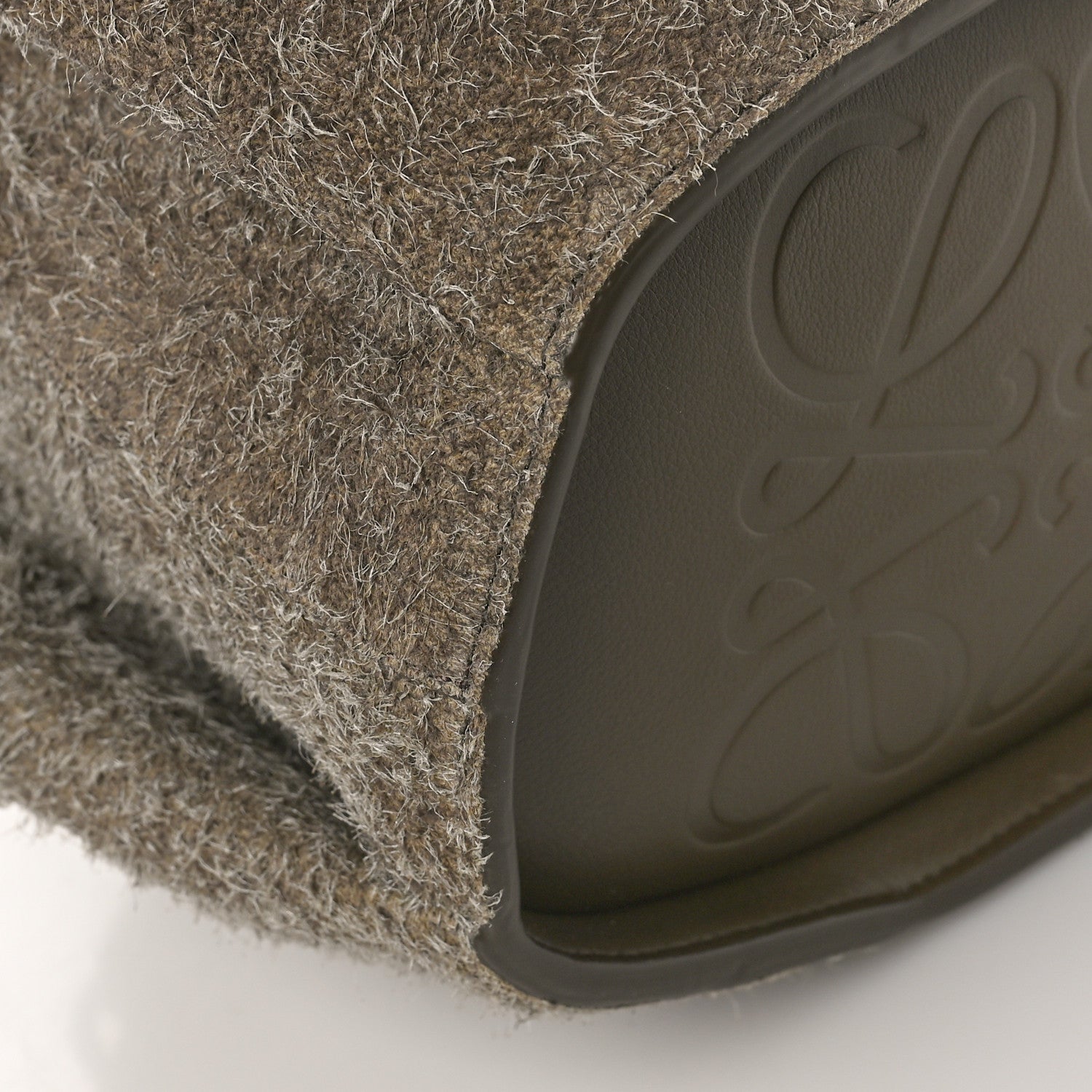 Loewe Brushed Suede Large Elephant Crossbody Bag Lichen Grey 7 of 8