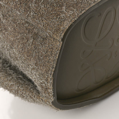 Loewe Brushed Suede Large Elephant Crossbody Bag Lichen Grey 7 of 8