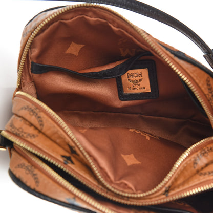 MCM Visetos Mini Camera Crossbody Bag Cognac 7 of 12
