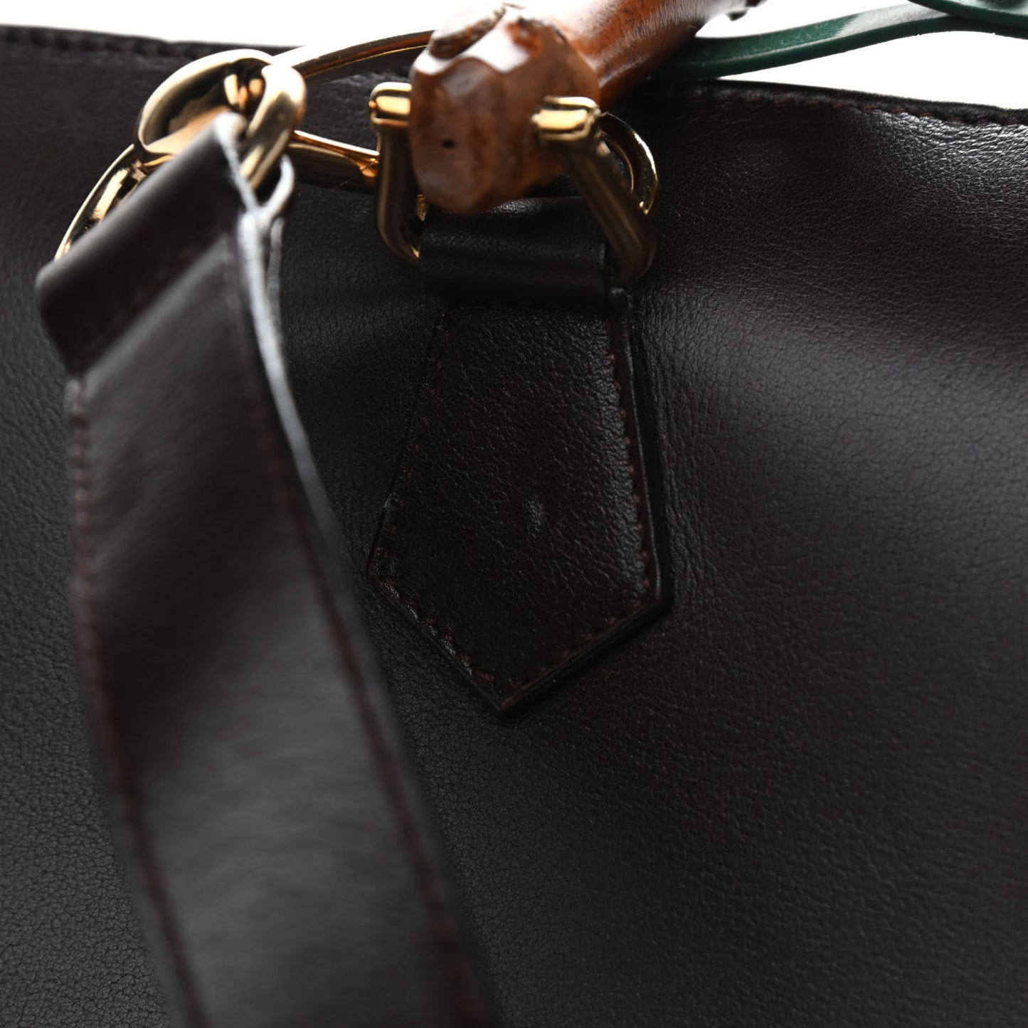 Calfskin Bamboo Tote Burgundy