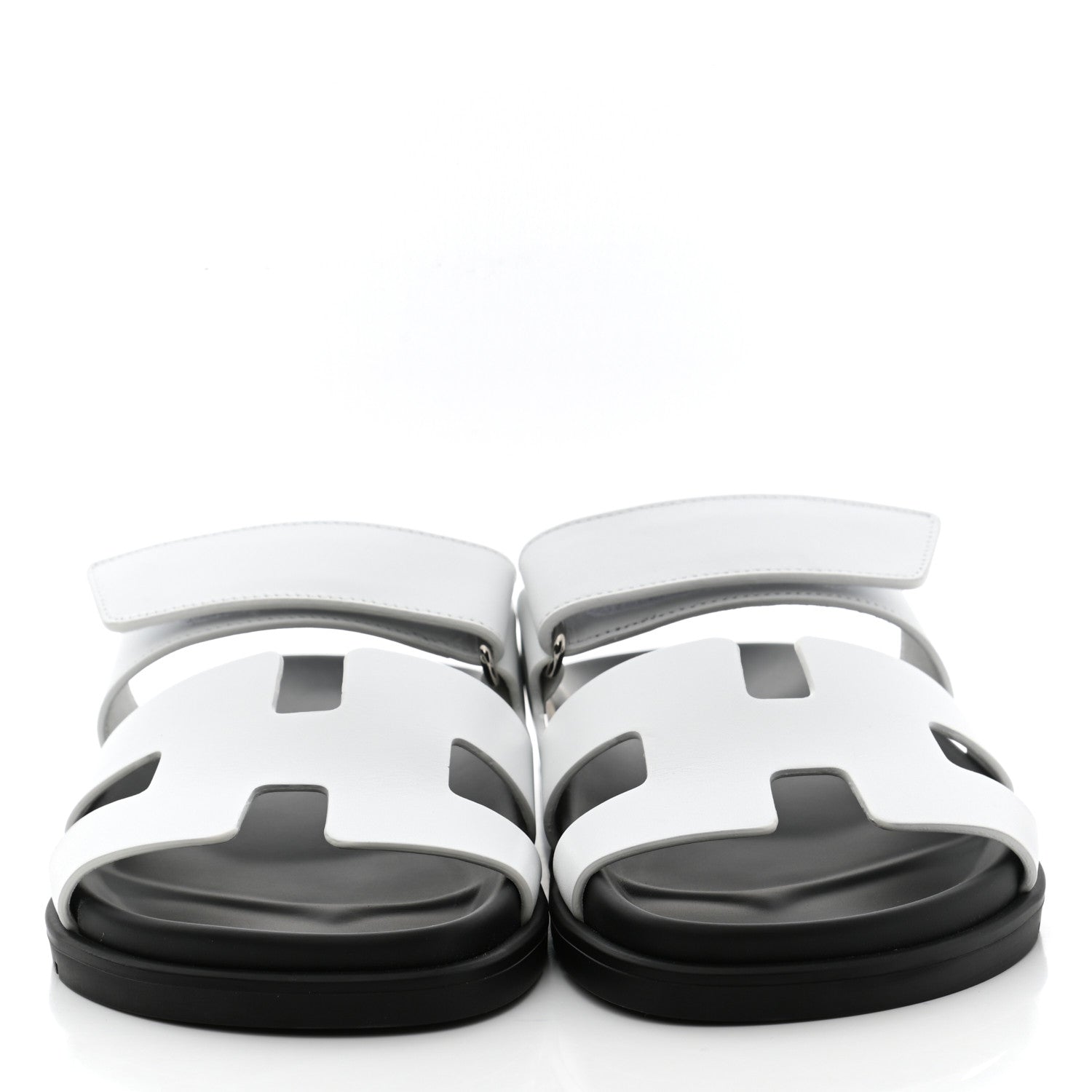 Hermes Calfskin Womens Chypre Sandals 37 White 2 of 9