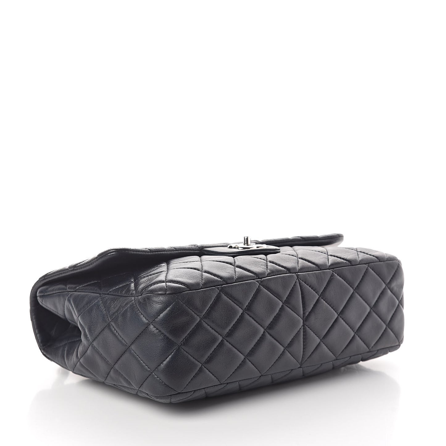 Lambskin Quilted Jumbo Single Flap Blue