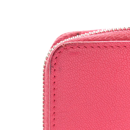 Chanel Goatskin Camellia Zip Coin Purse Pink 10 of 13
