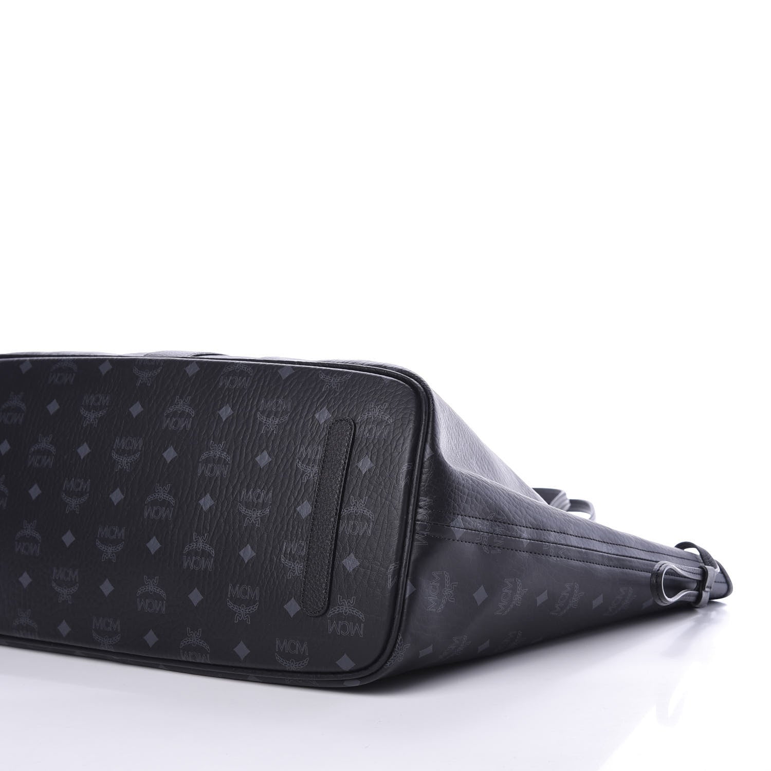 MCM Visetos Large Liz Reversible Shopper Tote Black 8 of 19