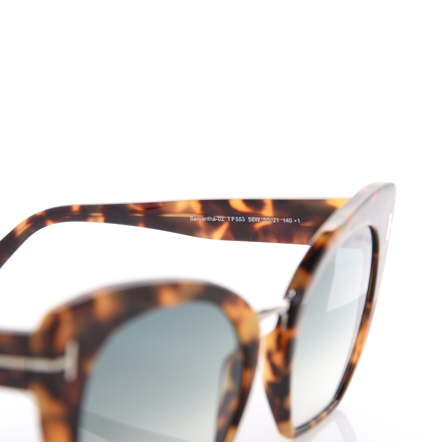 Tom Ford Samantha Cat Eye Sunglasses TF553 Havana 5 of 8