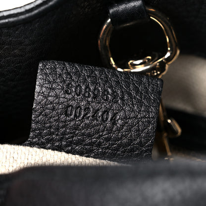 Gucci Pebbled Calfskin Medium Soho Chain Shoulder Bag Black 7 of 15