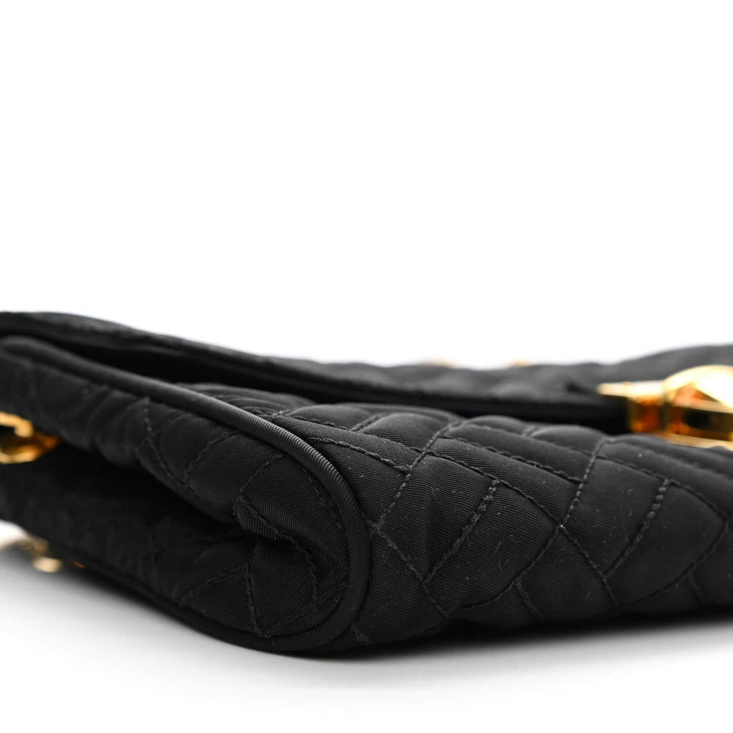 Nylon Tessuto Impuntu Quilted Flap Black