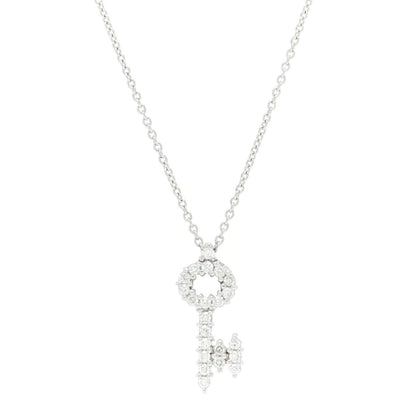 Roberto Coin 18K White Gold Diamond Tiny Treasures Baby Key Pendant Necklace 4 of 6