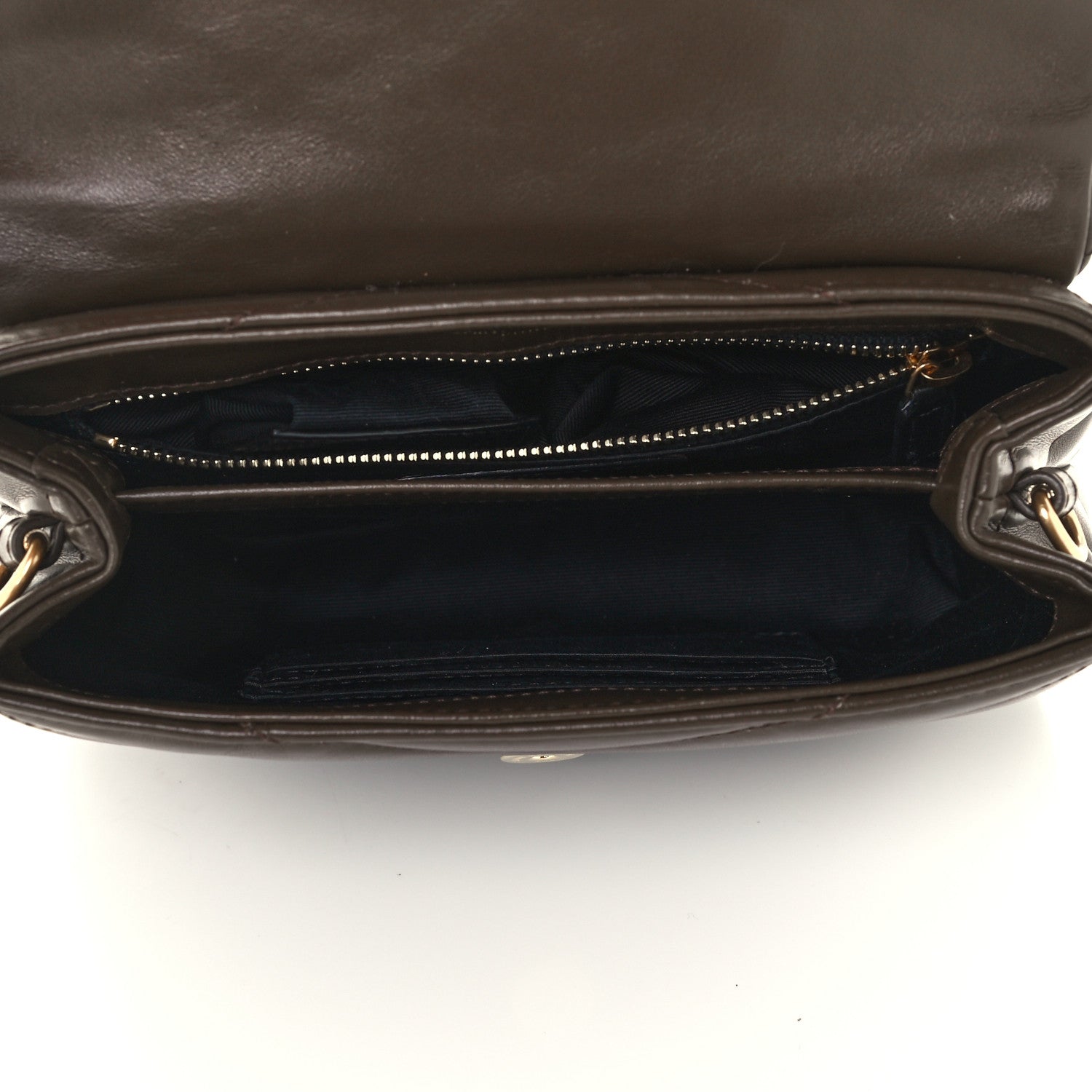 Saint Laurent Calfskin Y Quilted Monogram Toy Loulou Crossbody Bag Earth 4 of 10