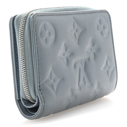 Louis Vuitton Lambskin Embossed Monogram Lou Coussin Wallet Blue Glacier 3 of 7