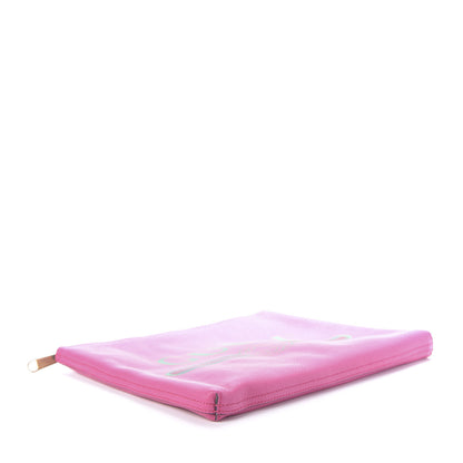Gucci Pebbled Calfskin Medium Logo Portfolio Clutch Box Pink Green 4 of 11