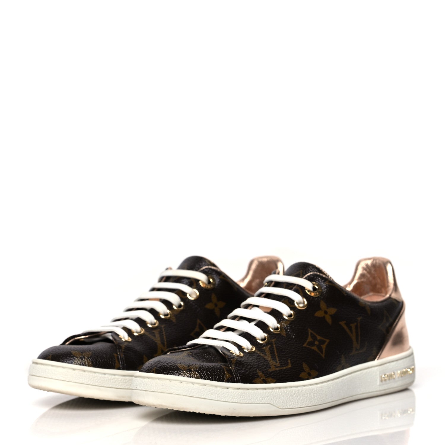 Louis Vuitton Patent Monogram Frontrow Sneakers 36.5 Rose Gold 3 of 8