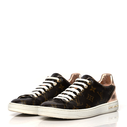 Louis Vuitton Patent Monogram Frontrow Sneakers 36.5 Rose Gold 3 of 8