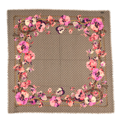 Gucci Wool Jacquard GG Monogram Big Panshie Fringe Shawl Roseate Beige 1 of 3