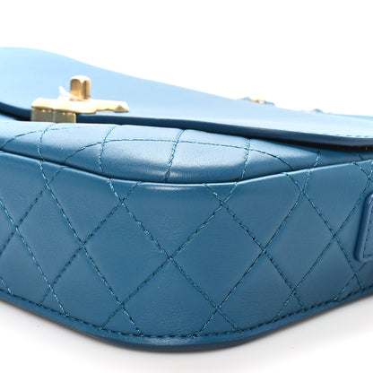 Chanel Calfskin Quilted Multi Pouching Flap And Coin Purse Blue 10 of 10