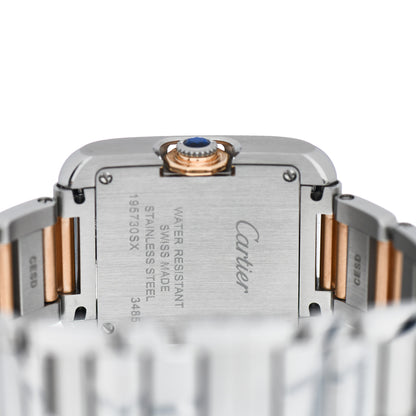 Cartier Stainless Steel 18K Pink Gold 30mm Tank Anglaise Quartz Watch 4 of 5