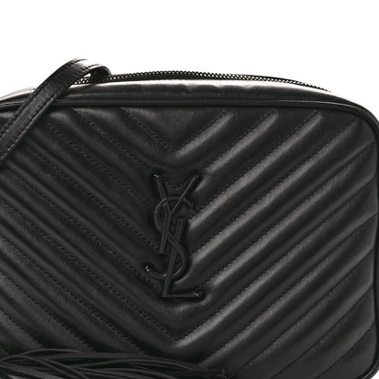 Saint Laurent SAINT LAURENT Calfskin Matelasse Monogram Monochrome Lou Camera Bag Black 8 of 16