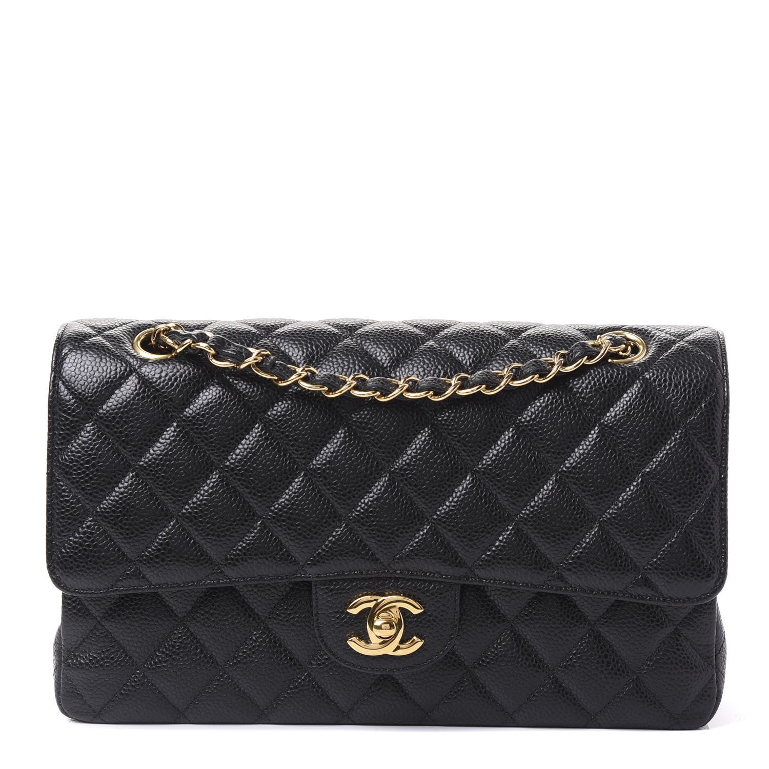 Chanel Caviar Quilted Medium Double Flap Black 1 of 10