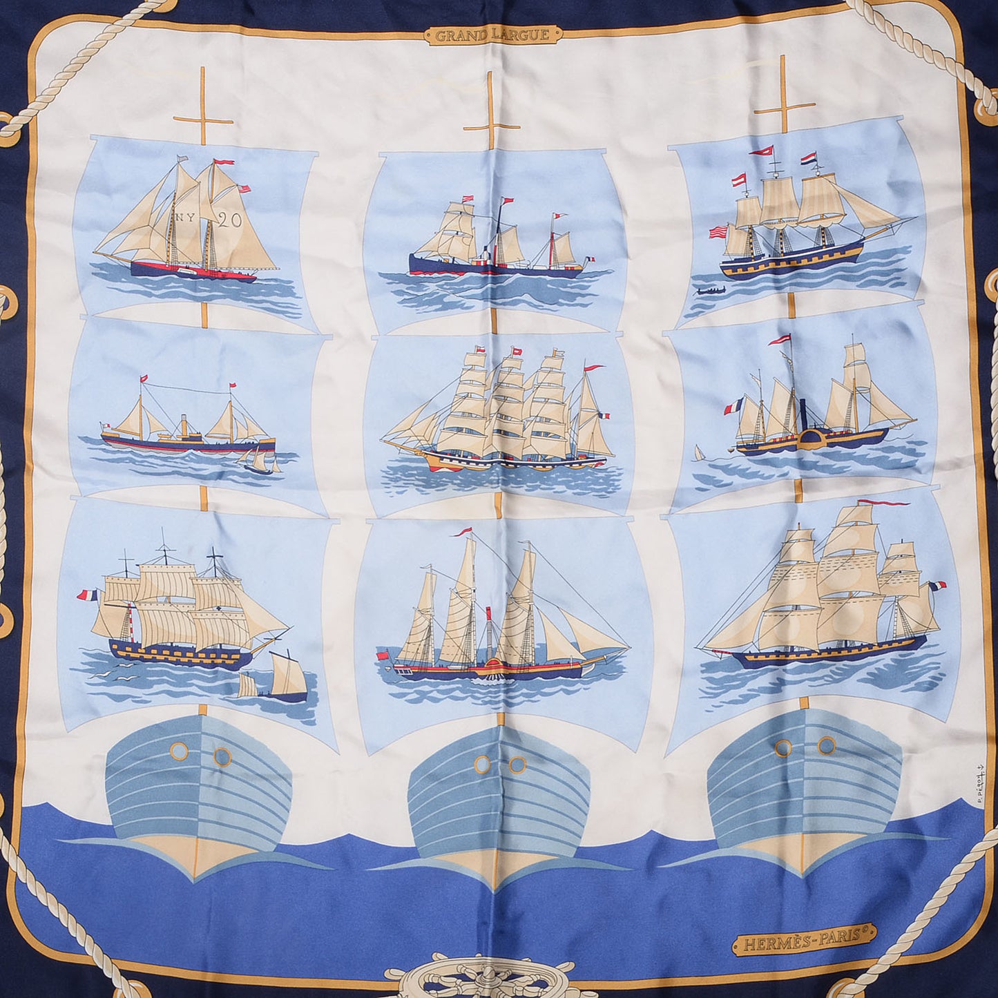 Silk Grand Largue Scarf 90