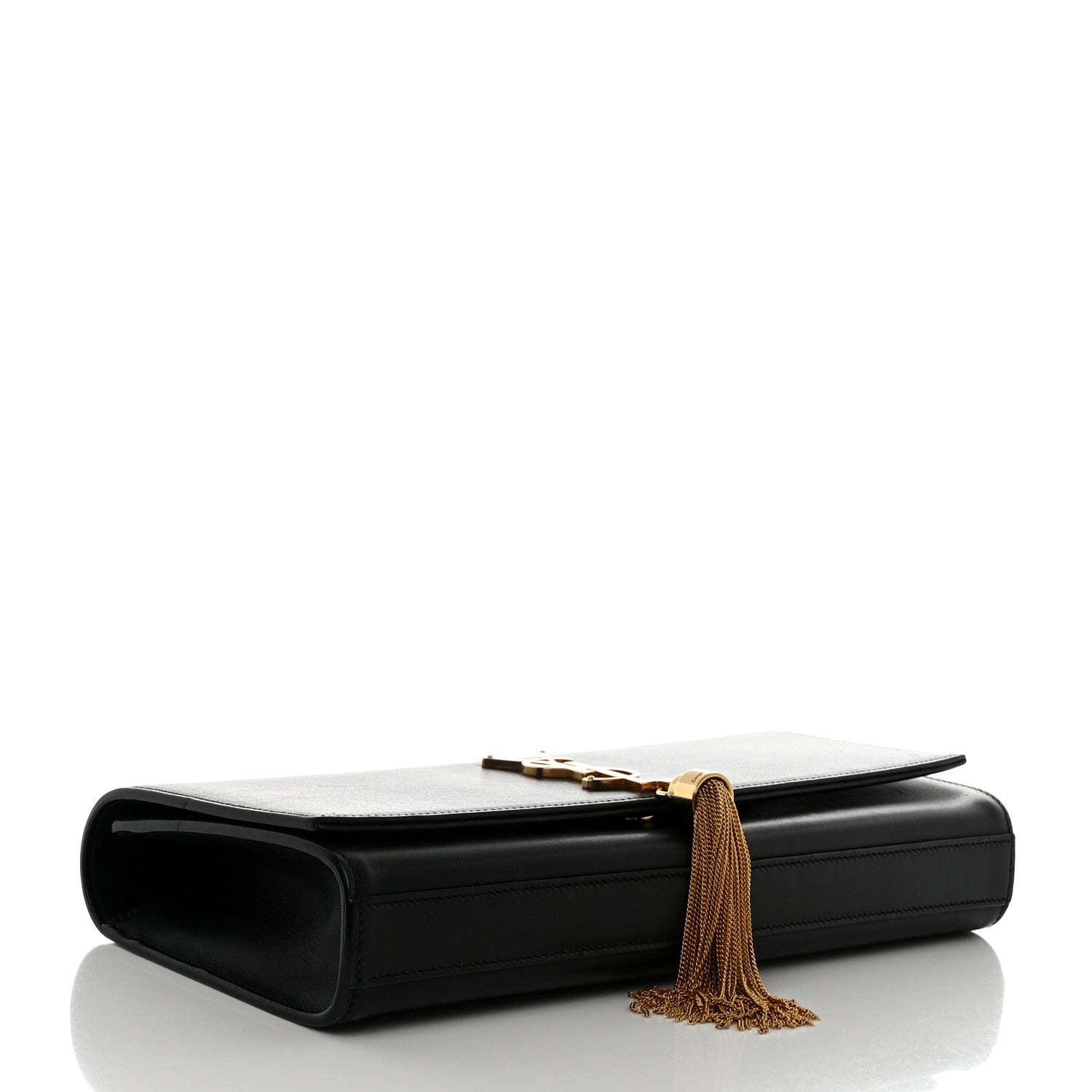 Saint Laurent Calfskin Classic Monogram Tassel Clutch Black 4 of 7