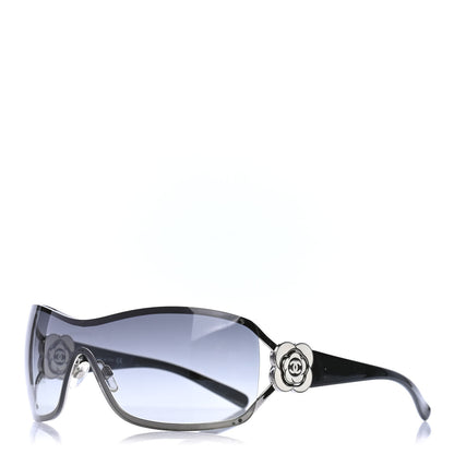 Chanel Swarovski Crystal Camellia CC Sunglasses 4164-B Black 1 of 4