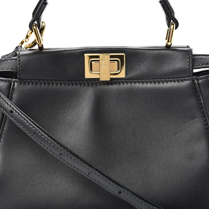Fendi Nappa Mini Peekaboo Iconic Satchel Black 8 of 12