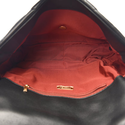Chanel Goatskin Quilted Maxi 19 Flap Black 4 of 10