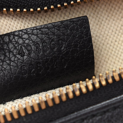 Gucci Grained Calfskin Logo Belt Bag Black 7 of 9