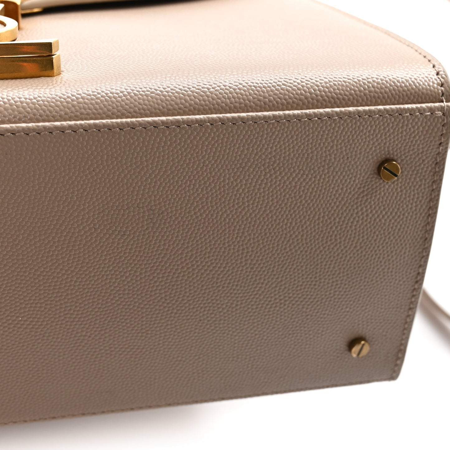 Grain de Poudre Medium Classic Monogram Cassandra Top Handle Dark Beige