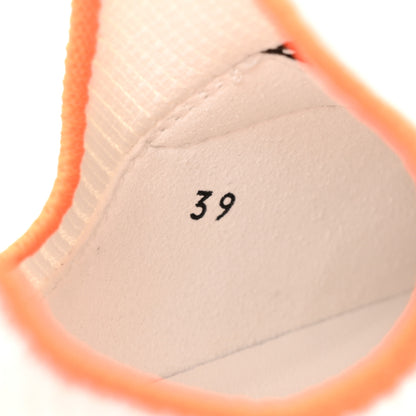 Hermes Knit Suede Goatskin Womens Crew Sneakers 39 Prunoir White 9 of 10
