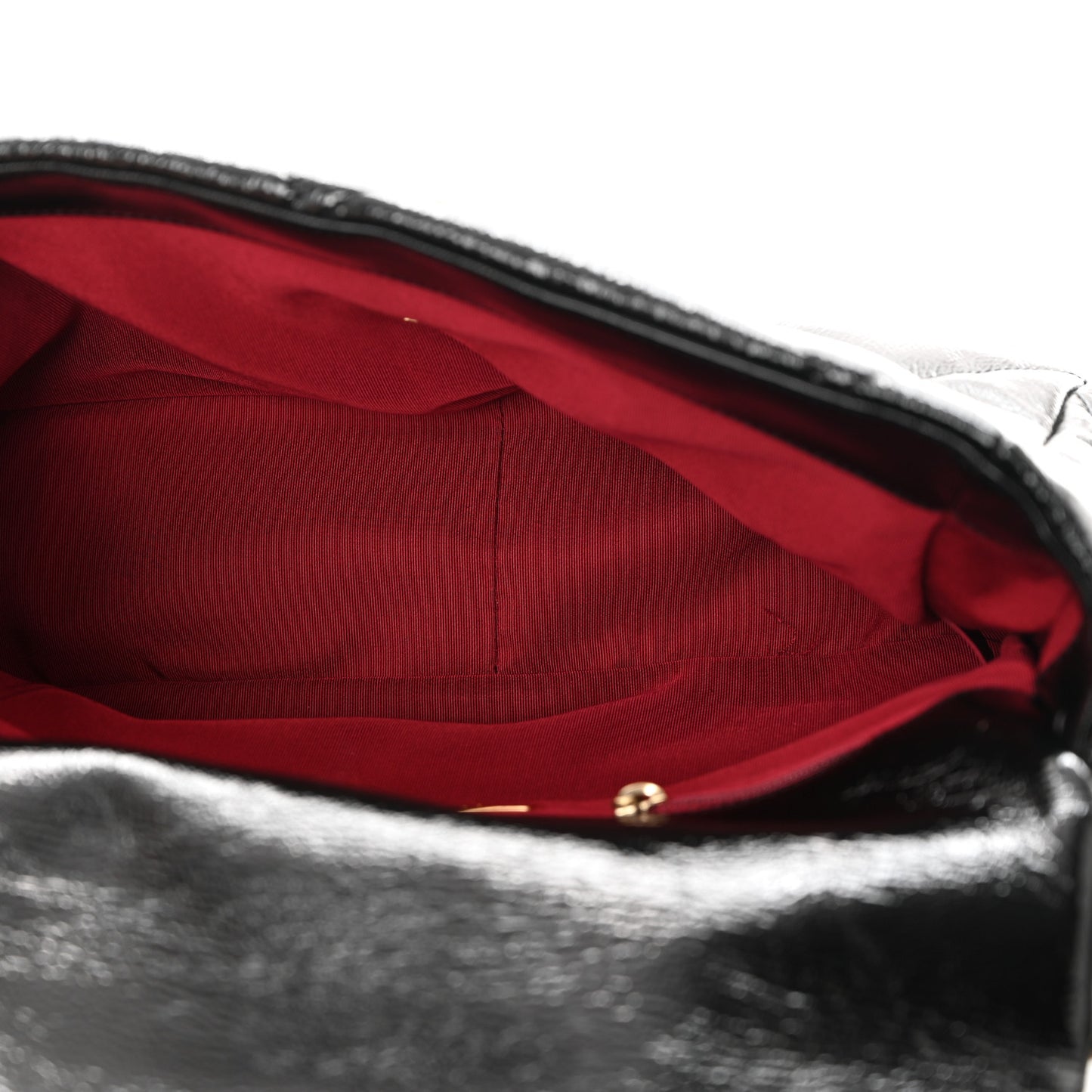 Shiny Crumpled Calfskin Quilted Large Chanel 19 Flap Black