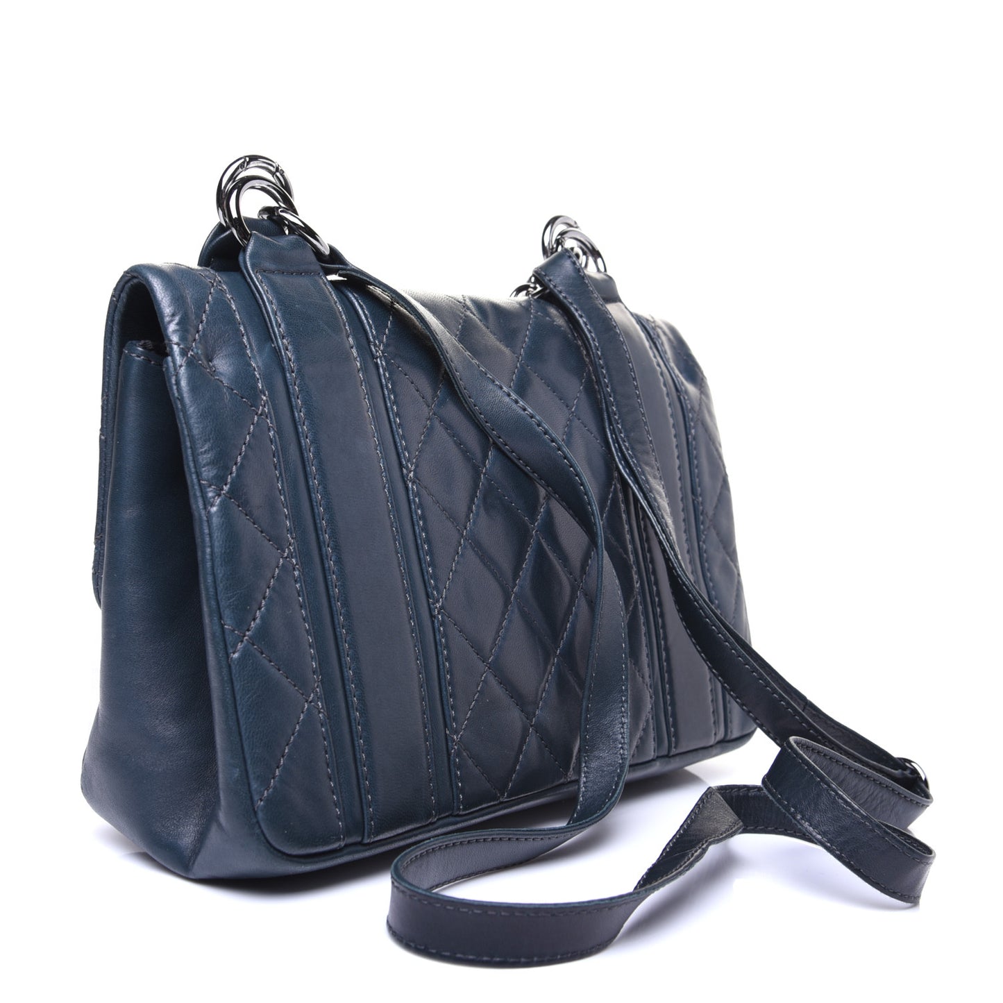 Lambskin Quilted Small Messenger Bag Dark Green