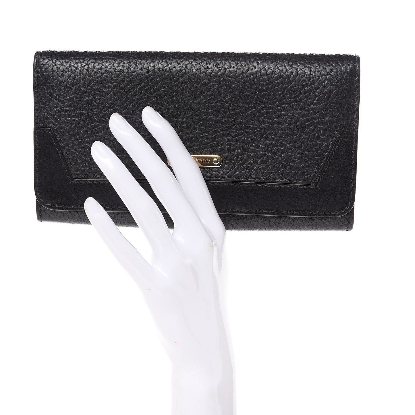Grain Calfskin Continental Wallet Black
