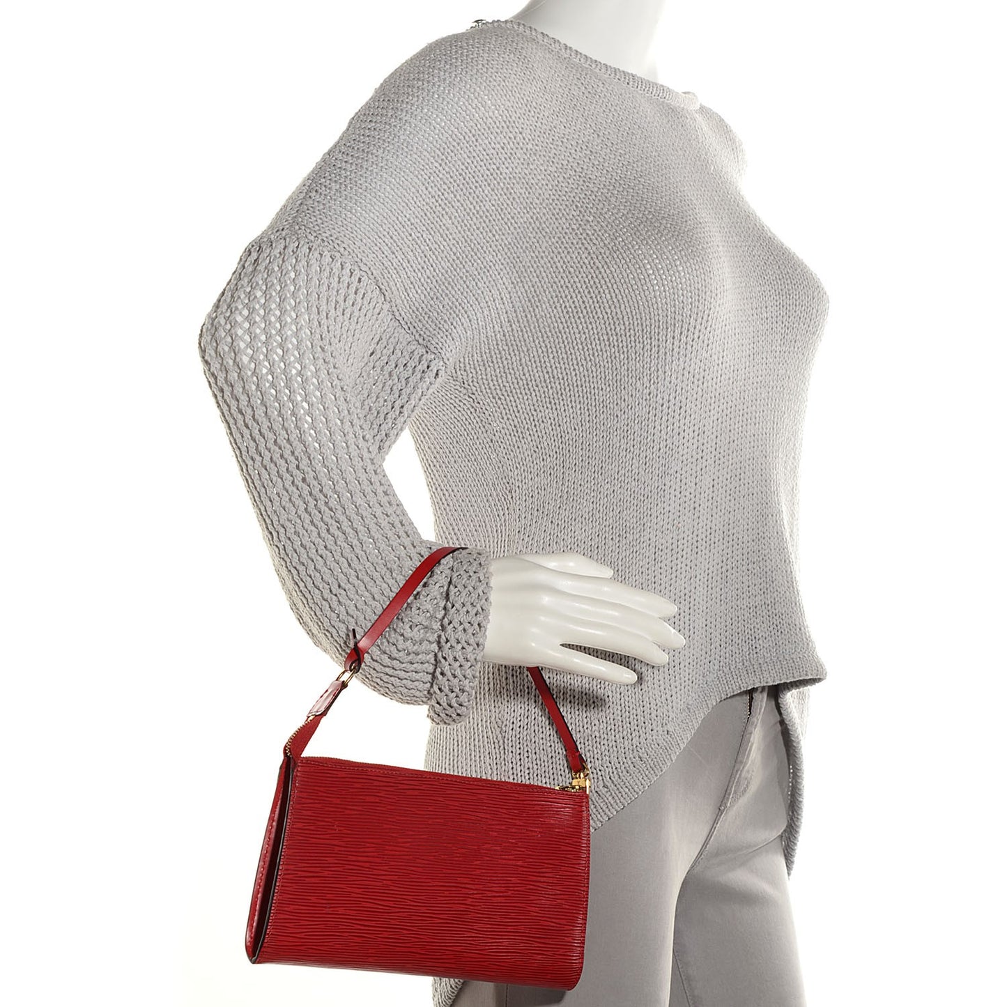 Epi Pochette Accessories 24 Castillan Red