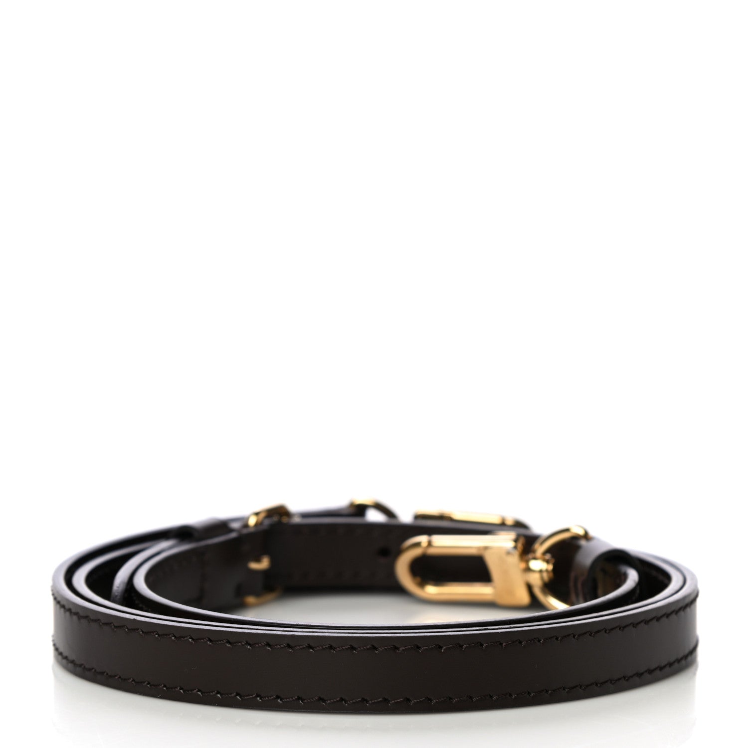 Louis Vuitton Calfskin 16mm Adjustable Shoulder Strap Brown 2 of 5