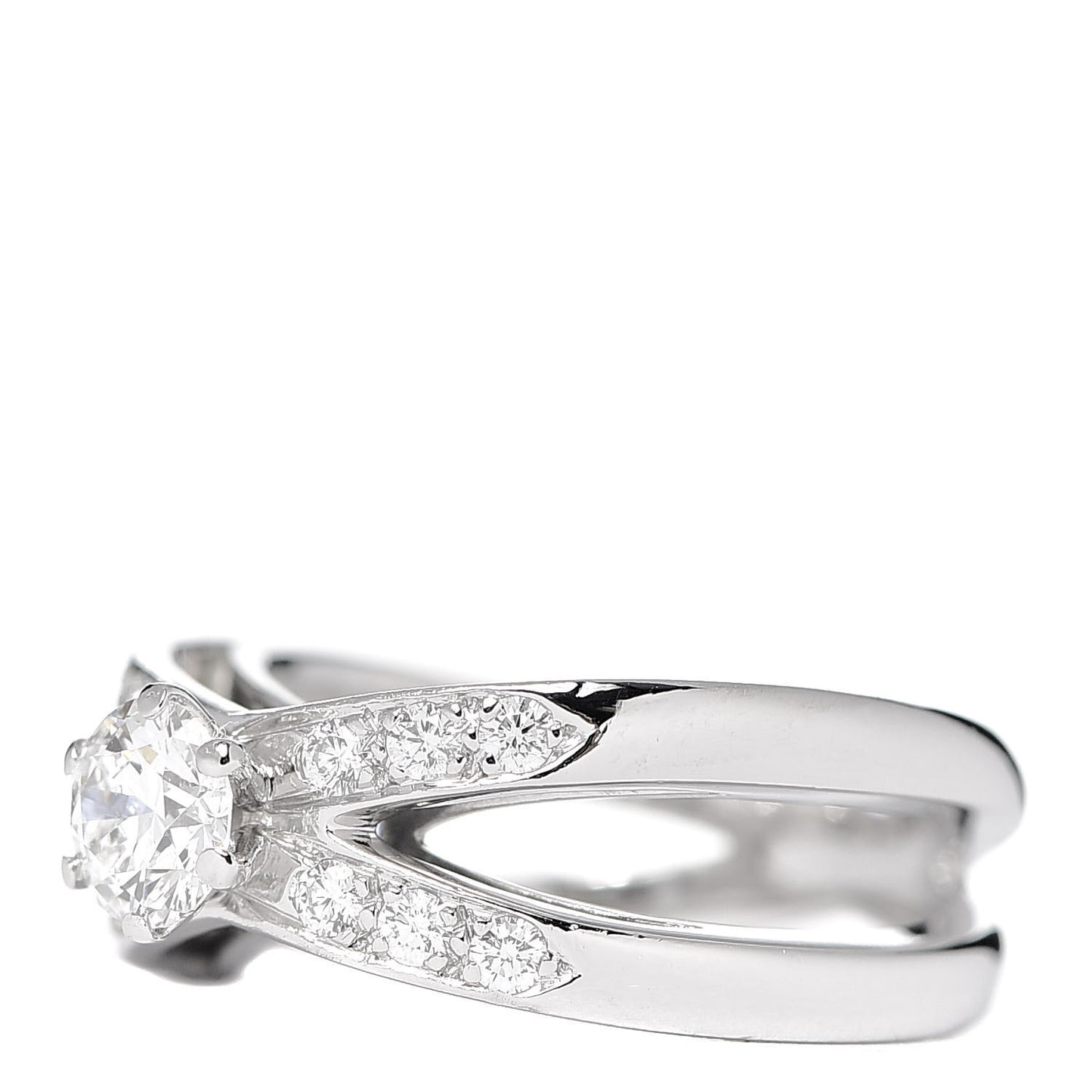 Platinum Diamond .50ct X Solitaire Engagement Ring 49 5