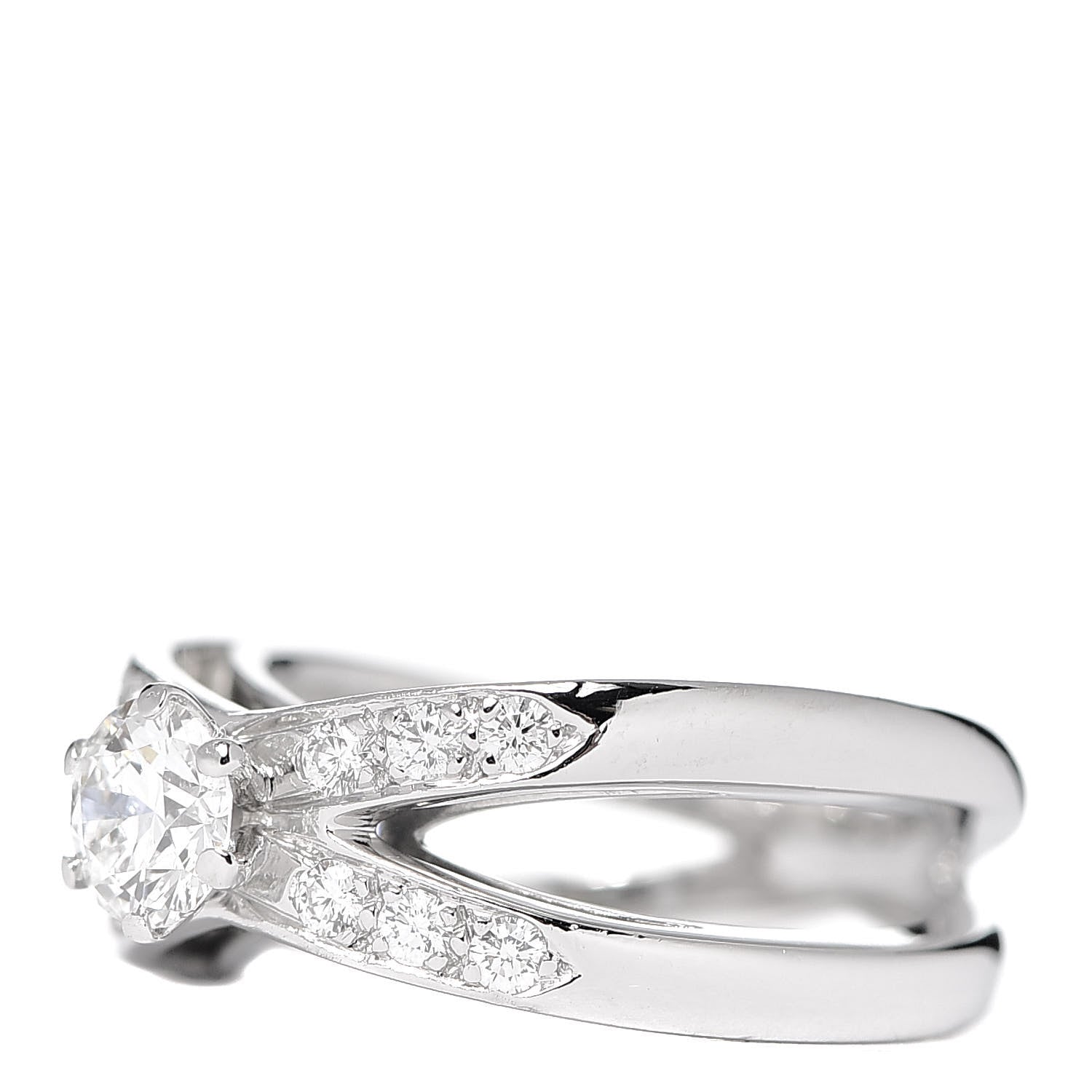 Tiffany Platinum Diamond .50ct X Solitaire Engagement Ring 49 5 3 of 7