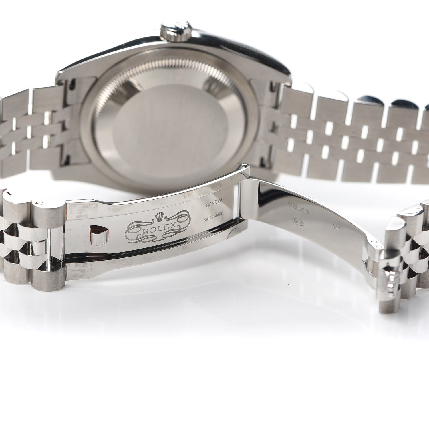 Rolex Stainless Steel 18K White Gold Diamond 36mm Oyster Perpetual Datejust Watch Silver 116234 4 of 5