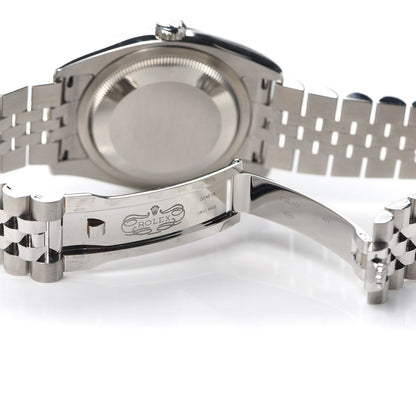 Rolex Stainless Steel 18K White Gold Diamond 36mm Oyster Perpetual Datejust Watch Silver 116234 4 of 5