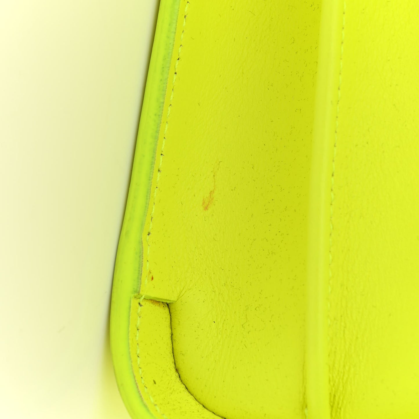 Calfskin Small Sac De Jour Bag Neon Yellow