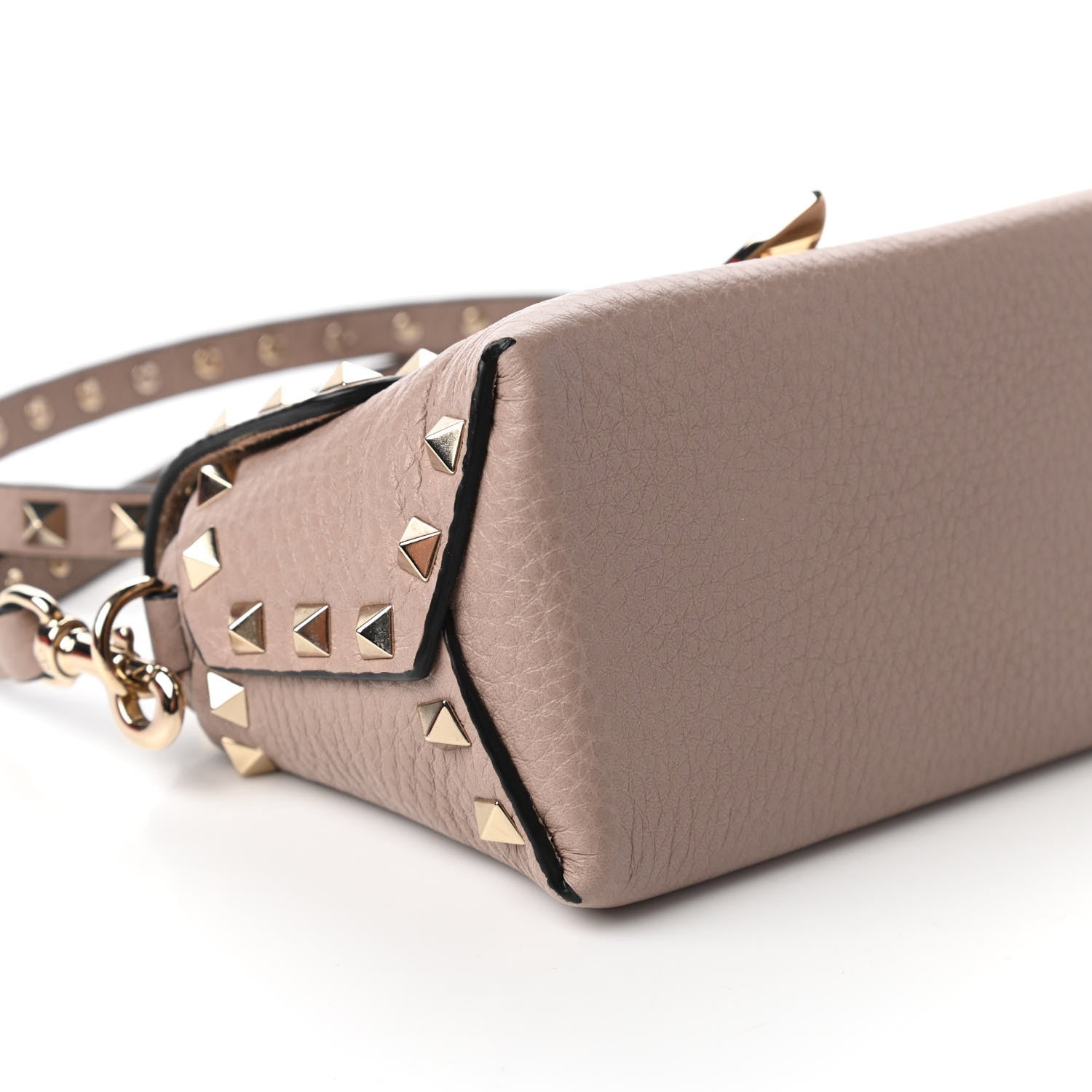 Valentino Garavani Pebbled Calfskin Mini Rockstud Crossbody Bag Poudre 6 of 10