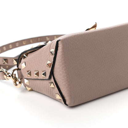Valentino Garavani Pebbled Calfskin Mini Rockstud Crossbody Bag Poudre 6 of 10