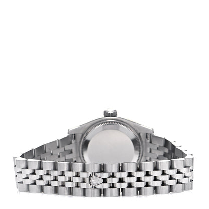 Rolex Stainless Steel 18K White Gold Black Mother of Pearl 26mm Oyster Perpetual Datejust Watch Roman 179174 3 of 4