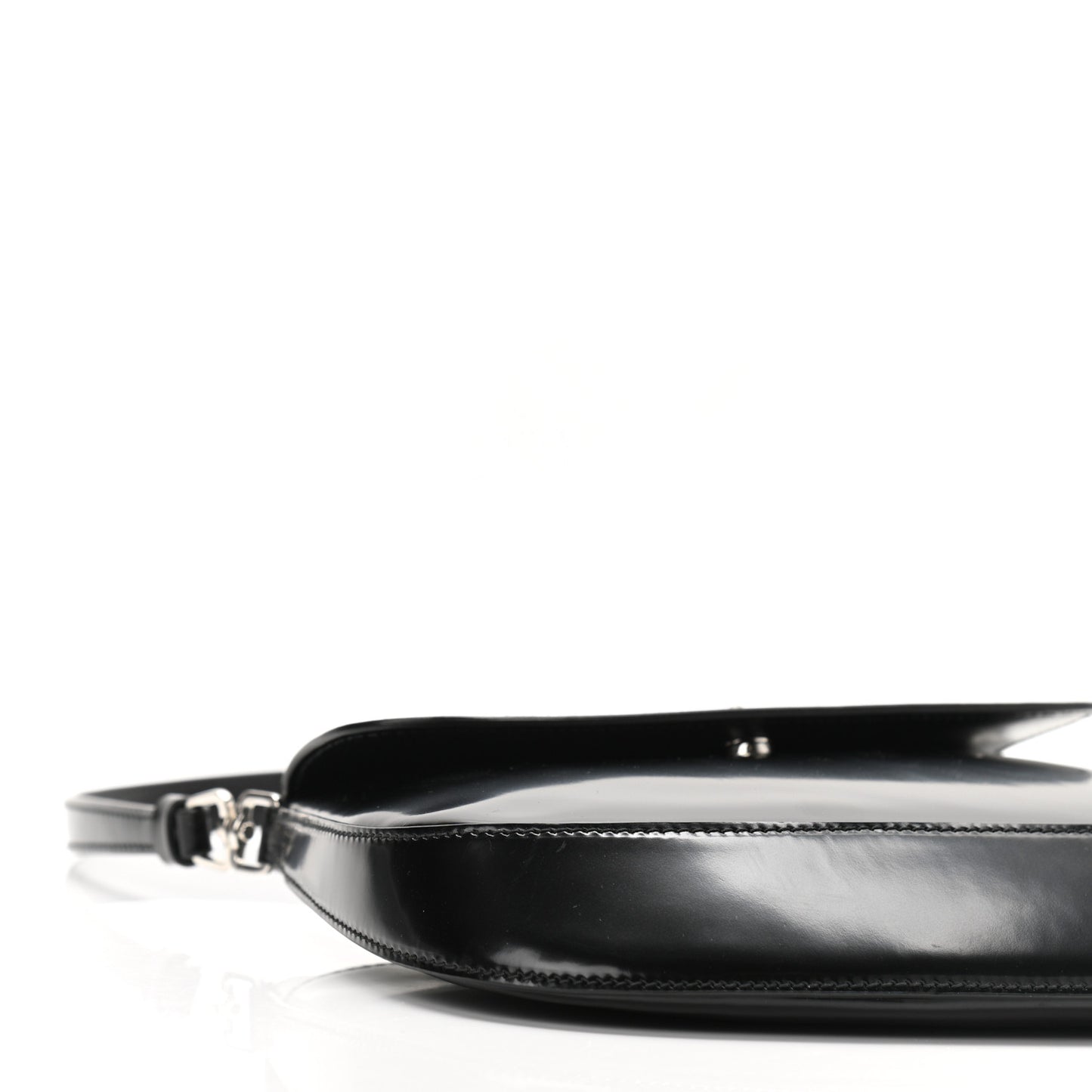 Spazzolato Cleo Flap Shoulder Bag Black