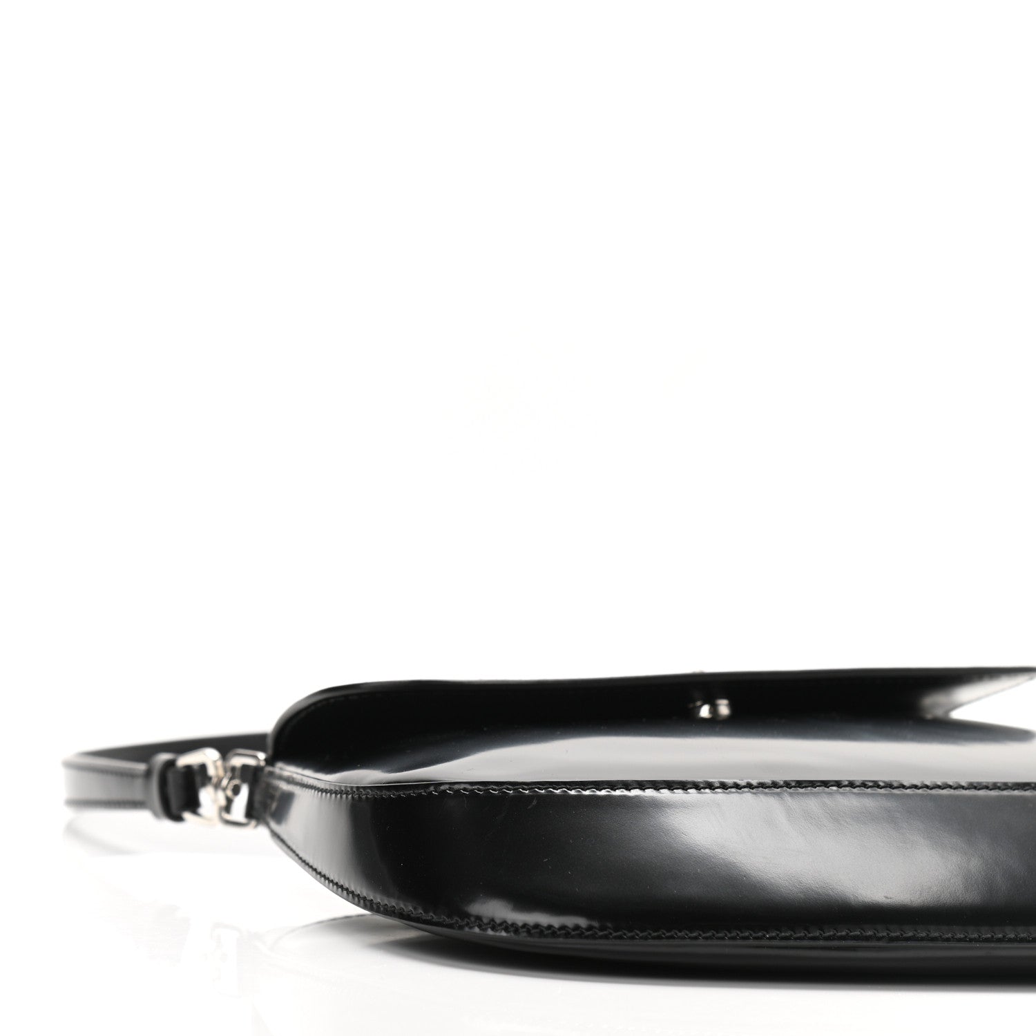 Prada Spazzolato Cleo Flap Shoulder Bag Black 8 of 9