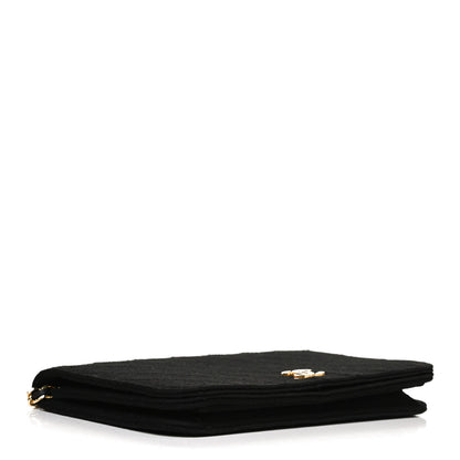 Chanel Jersey Quilted Wallet On Chain WOC Black 4 of 12