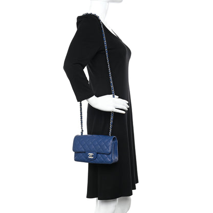 Chanel Caviar Quilted Mini Rectangular Flap Blue 2 of 18