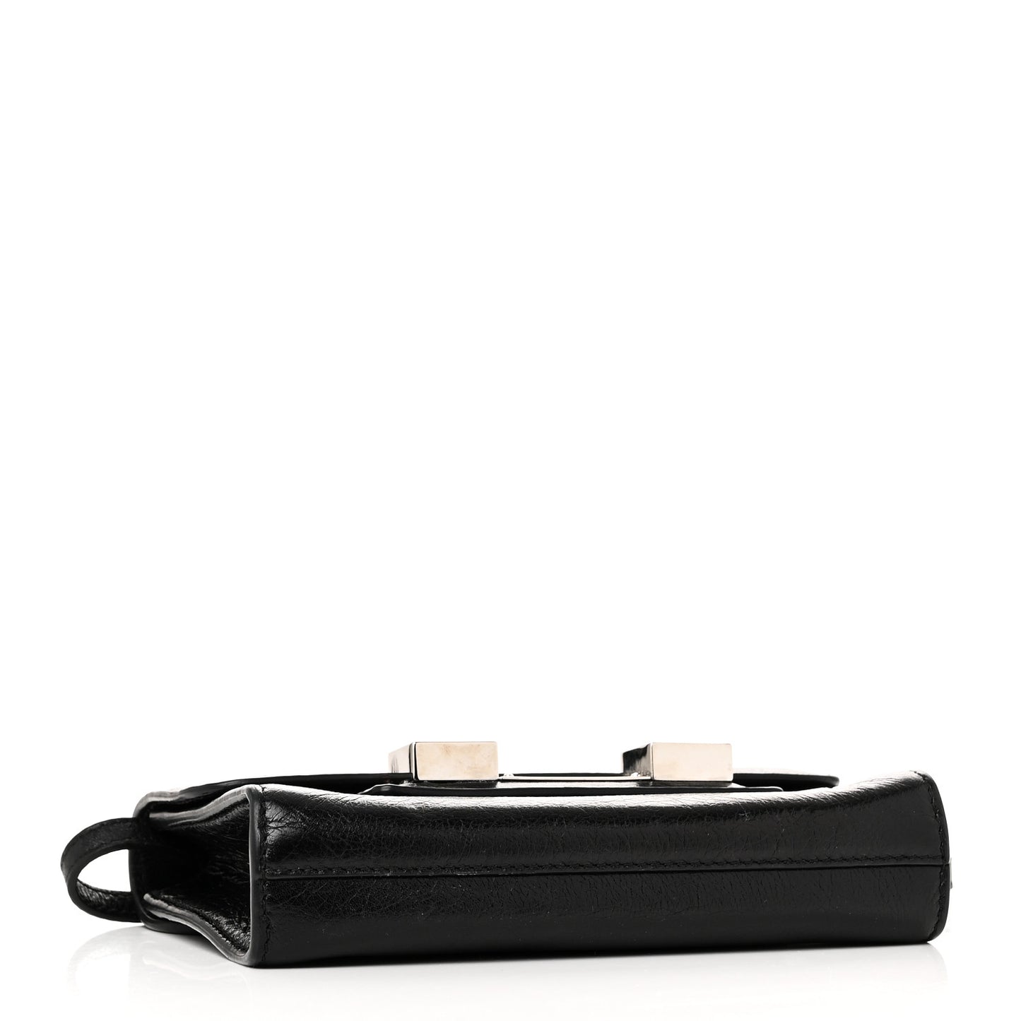 Calfskin PS11 Wallet With Strap Black